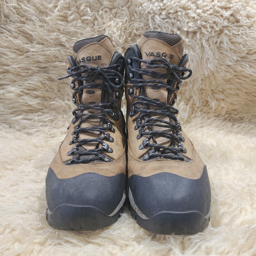 Vasque Gore-Tex Vibram Hiking Boots Men's 12 Wide Brown Leather Trail Backpackin - Picture 2 of 11